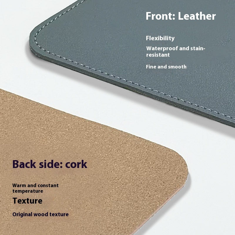 Cork Leather Dual-Sided Desk Mouse Pad