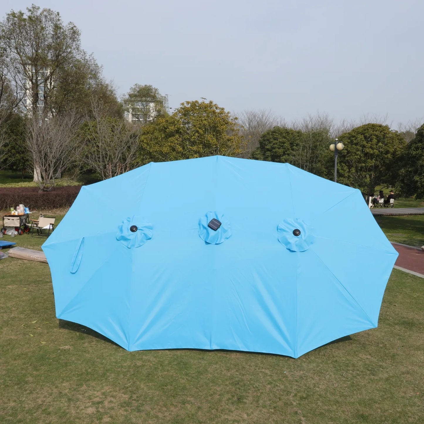 15x9ft Extra-Large Double-Sided Rectangular Outdoor Patio Umbrella