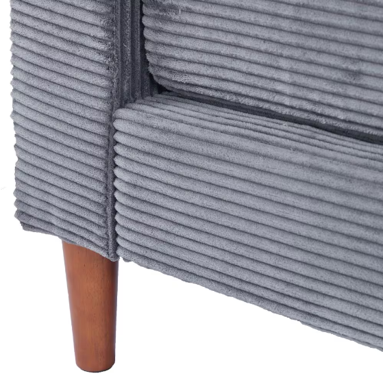 Grey Linen Modern Sofa