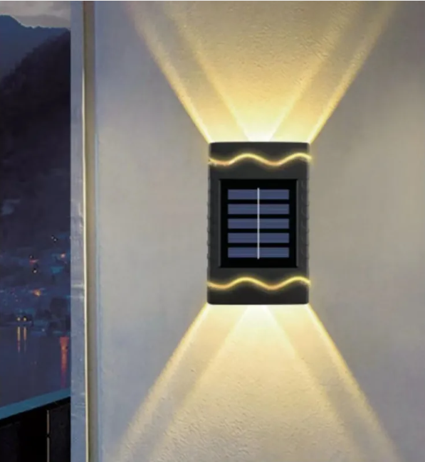 Solar LED Outdoor Wall Lamp, Modern Energy-Efficient Garden Light